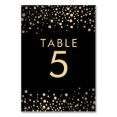 Stippen voor zwarte en goudConfetti Kaart (Achterkant)