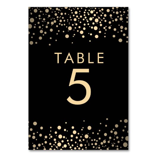 Stippen voor zwarte en goudConfetti Kaart (Voorkant)