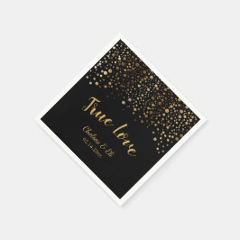 Stippen voor zwarte en goudConfetti Servetten