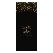 Stippen voor zwarte en goudfaux Folie Confetti - P Reclamekaart (Voorkant)