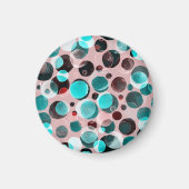 Stippen waterverf, abstract patroon. magneet (Voorkant)