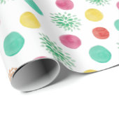 Stippen waterverf allo-over afdrukken met meerdere cadeaupapier (Rol Hoek)