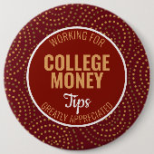 Stippen & wervelingen | Tips gewaardeerd | Studieg Ronde Button 6,0 Cm (Voorkant)