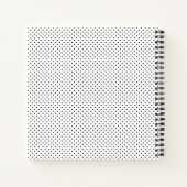 Stippen White Black Polka Dot Sketch Notitieboek (Achterkant)