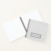 Stippen White Black Polka Dot Sketch Notitieboek (Binnen)