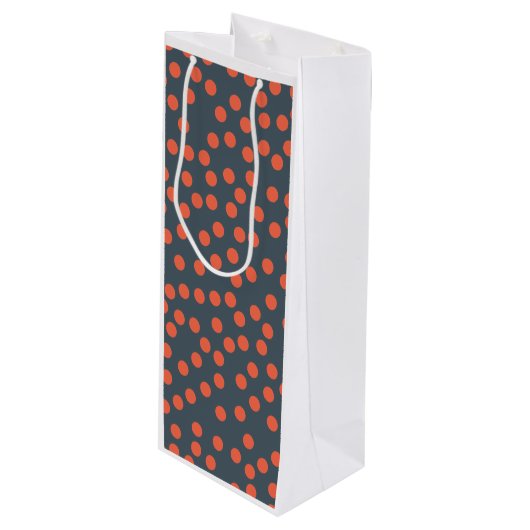 stippen wijn cadeautas (Voorkant Gekanteld)