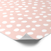 Stippen Wilde Dier Druk Blush Pink and White Spots Poster (Hoek)