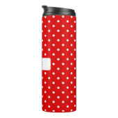 Stippen Wit Op Rood Thermosbeker (Geroteerd rechts)