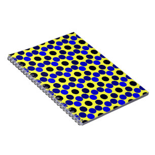 Stippen zwart en blauw spiraalvormig Notitieboek