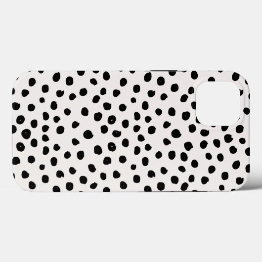 Stippen zwart en wit Dalmatiaans Case-Mate iPhone Case (Achterkant (horizontaal))