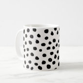 Stippen zwart en wit Dalmatiaans Koffiemok (Voorkant links)