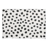 Stippen zwart en wit Dalmatiaans Kussensloop (Voorkant)