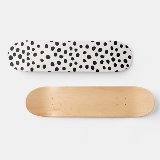 Stippen zwart en wit Dalmatiaans Persoonlijk Skateboard (Horizontaal)