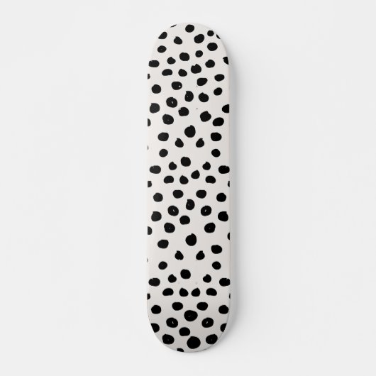 Stippen zwart en wit Dalmatiaans Persoonlijk Skateboard (Voorkant)