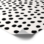 Stippen zwart en wit Dalmatiaans Poster (Hoek)