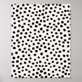 Stippen zwart en wit Dalmatiaans Poster (Voorkant)