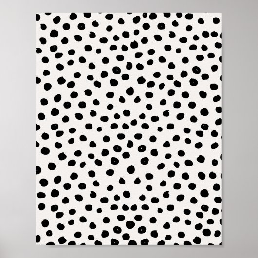 Stippen zwart en wit Dalmatiaans Poster (Voorkant)