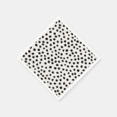 Stippen zwart en wit Dalmatiaans Servet (Hoek)