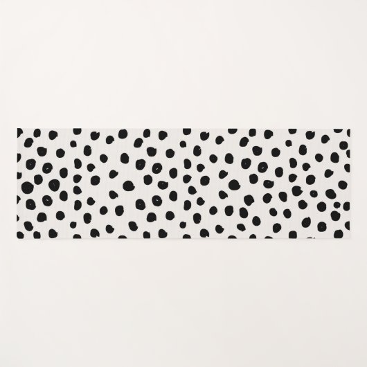 Stippen zwart en wit Dalmatiaans Yogamat (Voorkant (horizontaal))