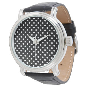 Stippen Zwart en Wit Horloge