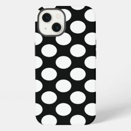 Stippen (Zwart & Wit) Elke Maat Aanpasbaar iPhone 13 Hoesje