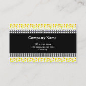 stippen, zwart, wit en geel visitekaartje (Achterkant)