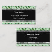 stippen, zwart, wit en groen visitekaartje (Voorkant / Achterkant)