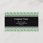 stippen, zwart, wit en groen visitekaartje (Achterkant)