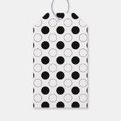 Stippen Zwart-wit patroon balletjes Cadeaulabel (Achterkant)