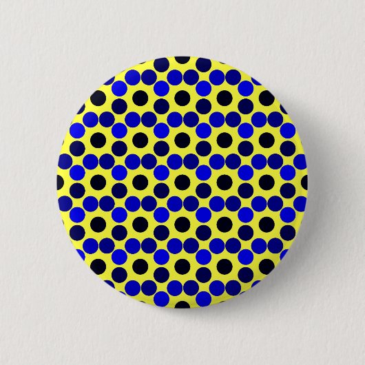 Stippen zwarte en blauwe BUTTON (Voorkant)