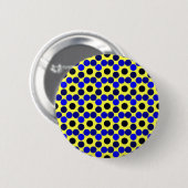 Stippen zwarte en blauwe BUTTON (Voorkant /achterkant)
