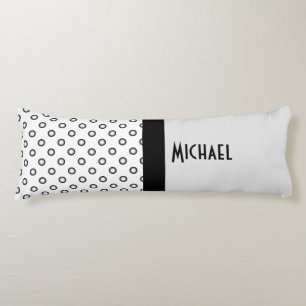 Stippen zwarte en witte cijfers + uw achtergrond.  lichaamskussen