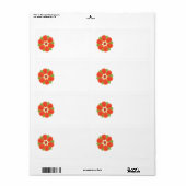 Stippenbloem verzendlabels etiket (Full Sheet)