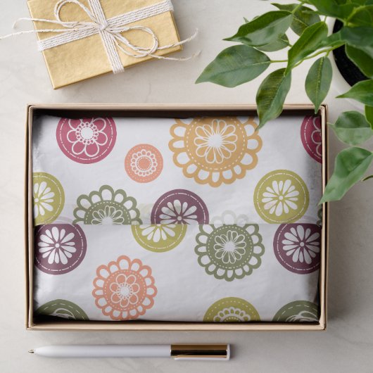Stippenbloemen - tissuepapier (Geschenk)