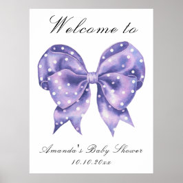 Stippenboog baby shower welkom poster