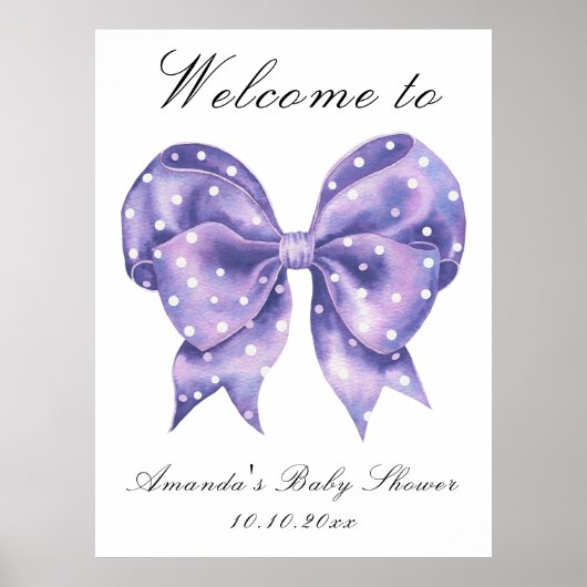 Stippenboog baby shower welkom poster (Voorkant)