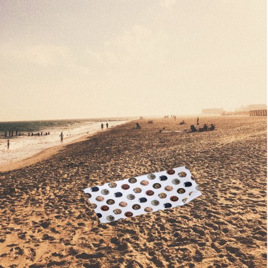 Stippenfoto-collage Strandlaken