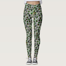 Stippengekrabbelprint Leggings