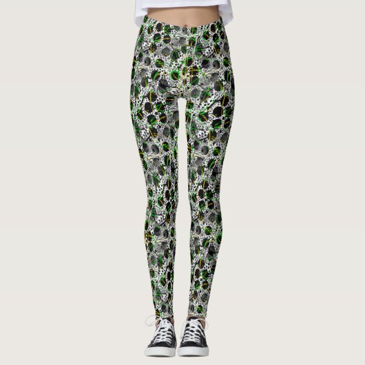 Stippengekrabbelprint Leggings (Voorkant)