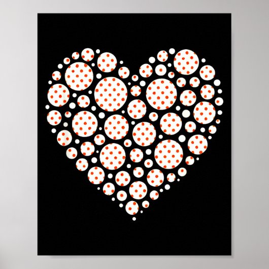 Stippenhart - liefdespatroon kunst poster (Voorkant)