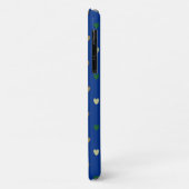 Stippenharten in pauwenblauwe tinten Case-Mate iPhone case (Achterkant/links)