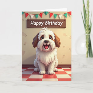 Stippenkaart Gelukkige Hond Kaart