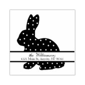 Stippenkonijn Monogram Retouradres Rubberstempel (Afrduk)