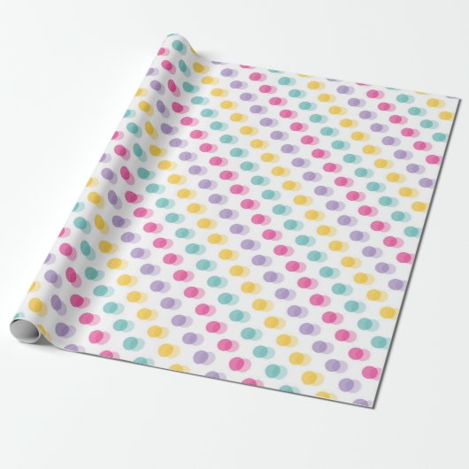 Stippenontwerp met levendig kleurenpalet cadeaupapier (Uitgerold)