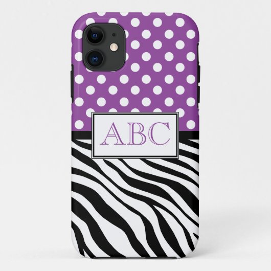 Stippenpaars & Zebraprint iPhone 5 Hoesje (Achterkant)