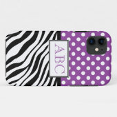 Stippenpaars & Zebraprint iPhone 5 Hoesje (Achterkant (horizontaal))