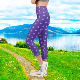 Stippenpaarse Patroon Capri Leggings