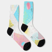 Stippenpatronen en geometrische vormen achtergrond sokken (Rechts)