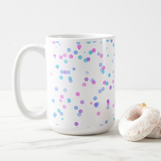 Stippenpatroon, 15oz koffiemok (Met donut)