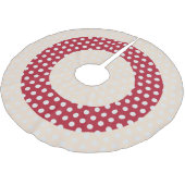Stippenpatroon Beige Rood Kerstboom Rok (Gekanteld)